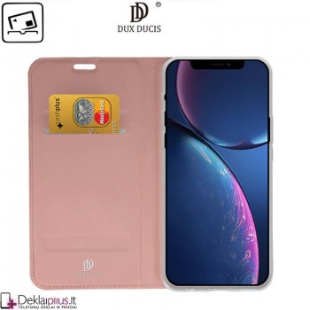 Dux Ducis dirbtinės odos viršelis - rausvas (telefonui Apple Iphone 13 Pro)